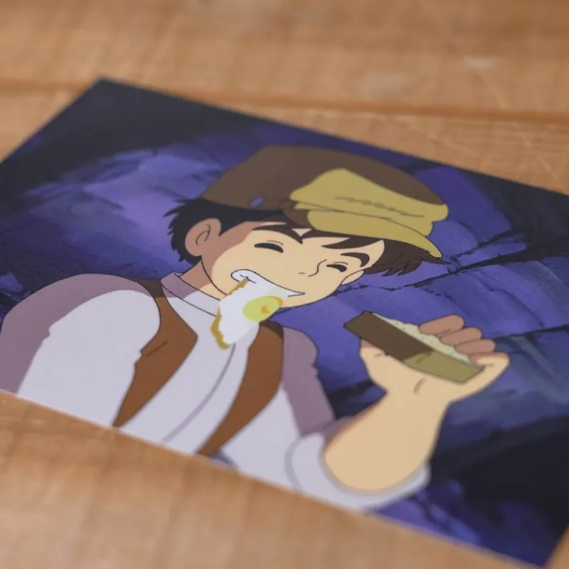 Maison Ghibli Postcard Pazu Snack - Castle in the Sky | Postcards And Letter Papers