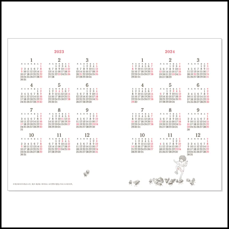 Maison Ghibli 2023 Schedule Book Freefall - Spirited Away | Schedule Diaries And Calendars