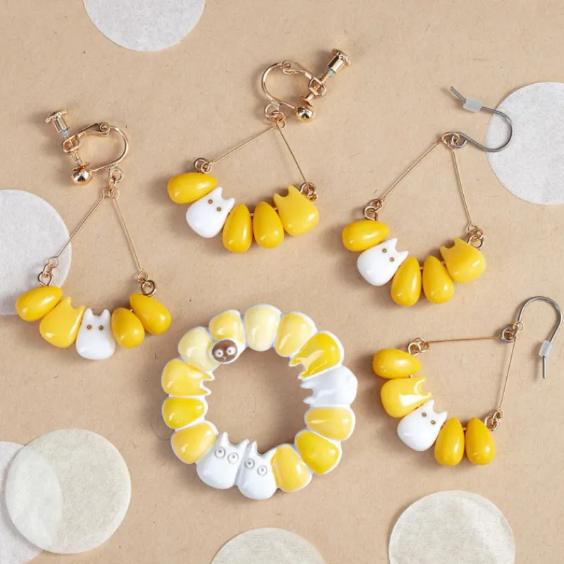 Maison Ghibli Small Totoro & Corn Pierced Earrings - My Neighbor Totoro | Jewellery