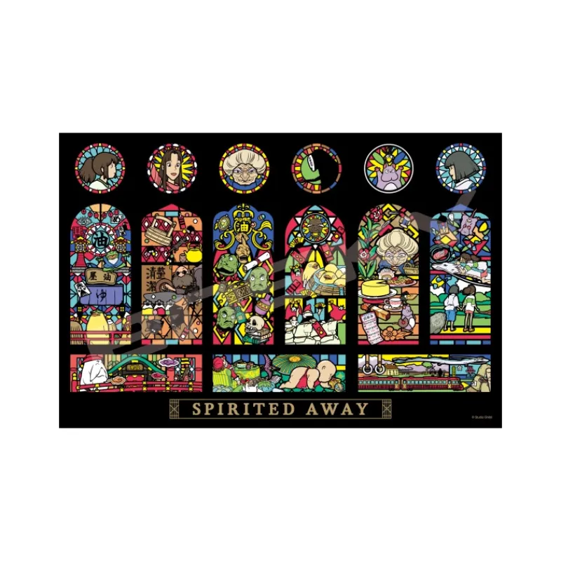 Maison Ghibli Stained glass Puzzle 1000P Aburaya Characters gallery - Spirited Away | Jigsaw Puzzle