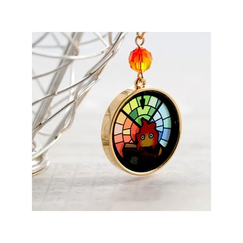 Maison Ghibli STAINED GLASS SERIES - EARRINGS CALCIFER- HOWL'S MOVING CASTLE | Jewellery