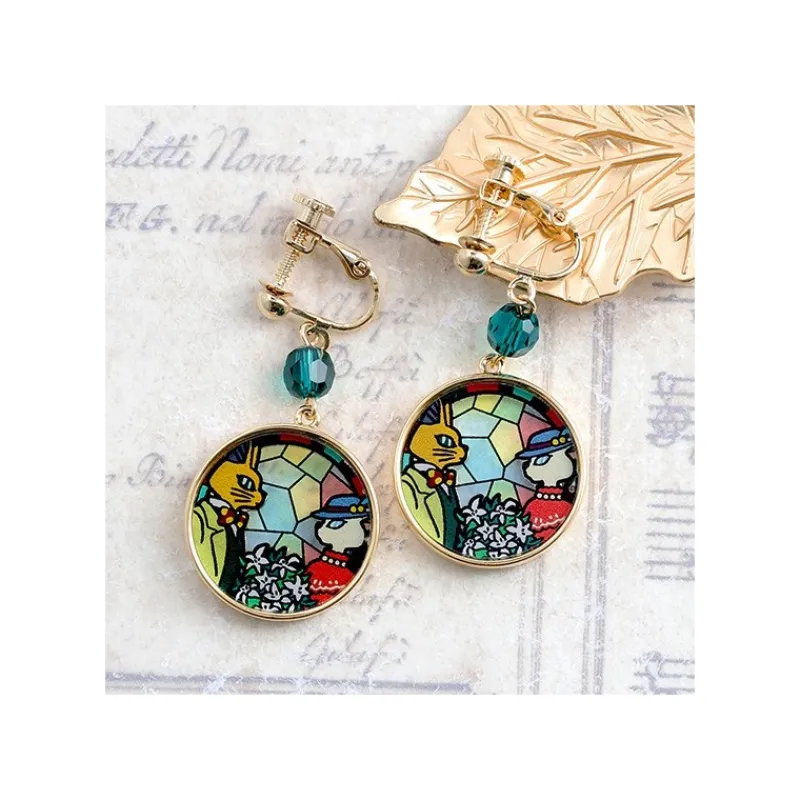 Maison Ghibli STAINED GLASS SERIES - EARRINGS LOUISE&BARON -WHISPER OF THE HEART | Jewellery