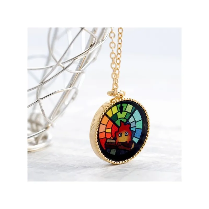 Maison Ghibli STAINED GLASS SERIES - PENDANT CALCIFER-HOWL'S MOVING CASTLE | Jewellery