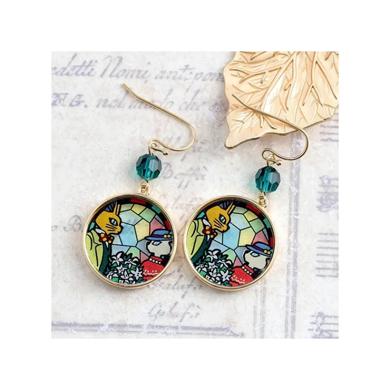 Maison Ghibli Stained Glass Series - Pierced Earrings - Whisper of the Heart | Jewellery