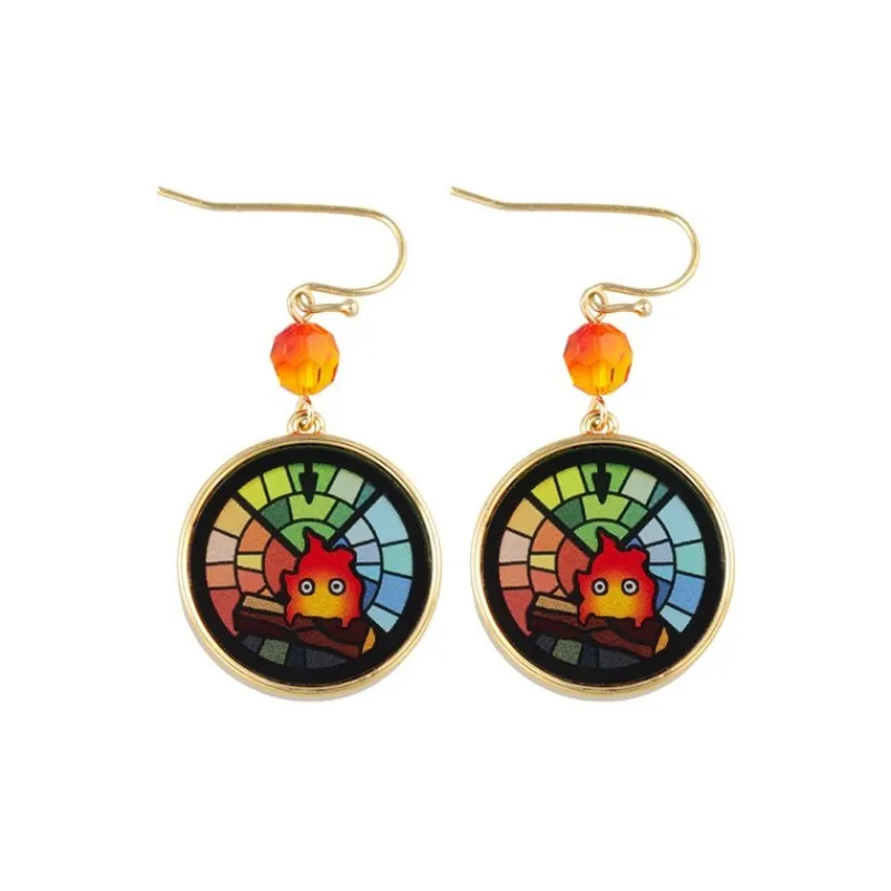 Maison Ghibli STAINED GLASS SERIES-PIERCED EARRINGS CALCIFER -HOWL'S MOVING CASTLE | Jewellery