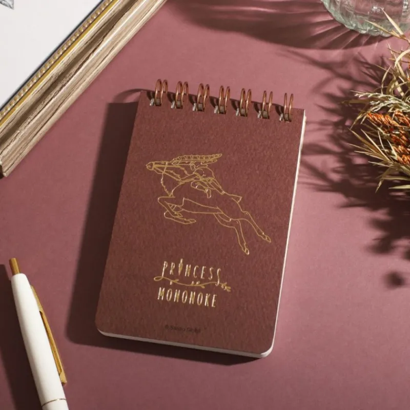 Maison Ghibli Stamped ring notebook 11,5×7,2cm Ashitaka & Yakul - Princess Mononoke | Notebooks And Notepads