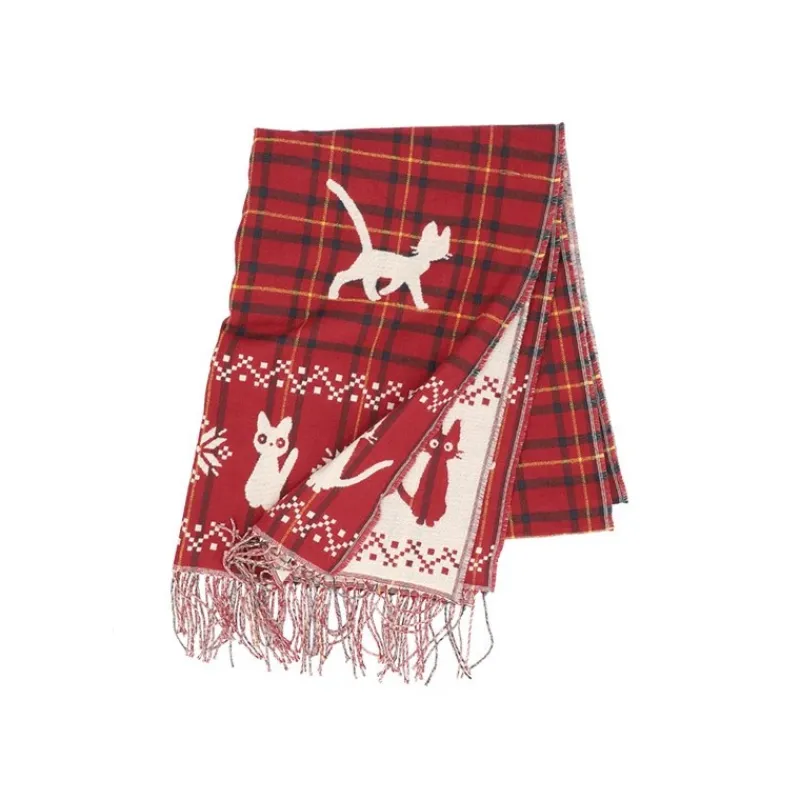 Maison Ghibli Stole With Button Jiji Check Pattern - Kiki's Delivery Service | Outfits