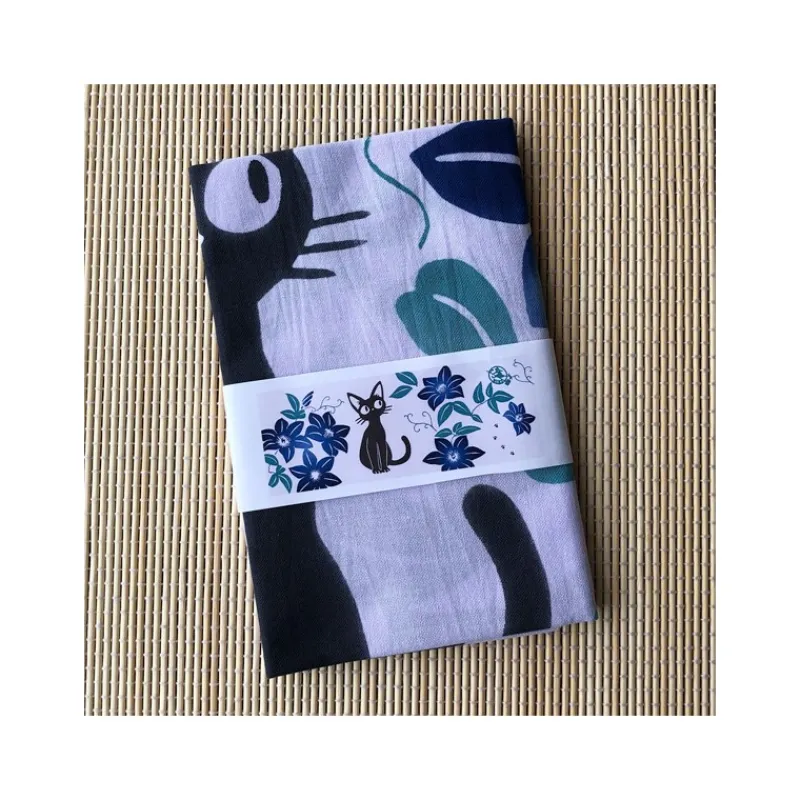 Maison Ghibli Tenugui Jiji Blue flowers - Kiki’s Delivery Service | Outfits