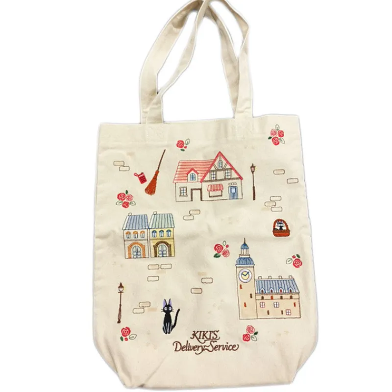 Maison Ghibli Tote bag with patch Kiki’s town  - Kiki's Delivery Service | Bags