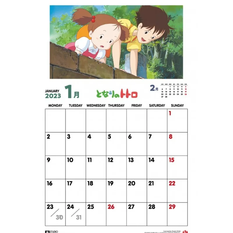 Maison Ghibli Totoro Calendar 2023 | Schedule Diaries And Calendars
