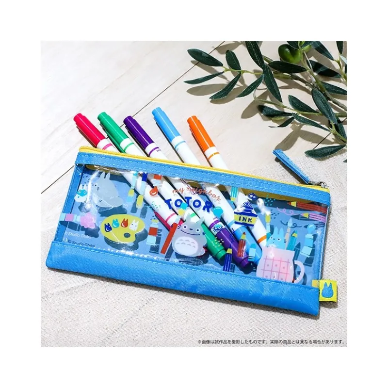 Maison Ghibli Transparent Pencase Blue - My Neighbor Totoro | Storage