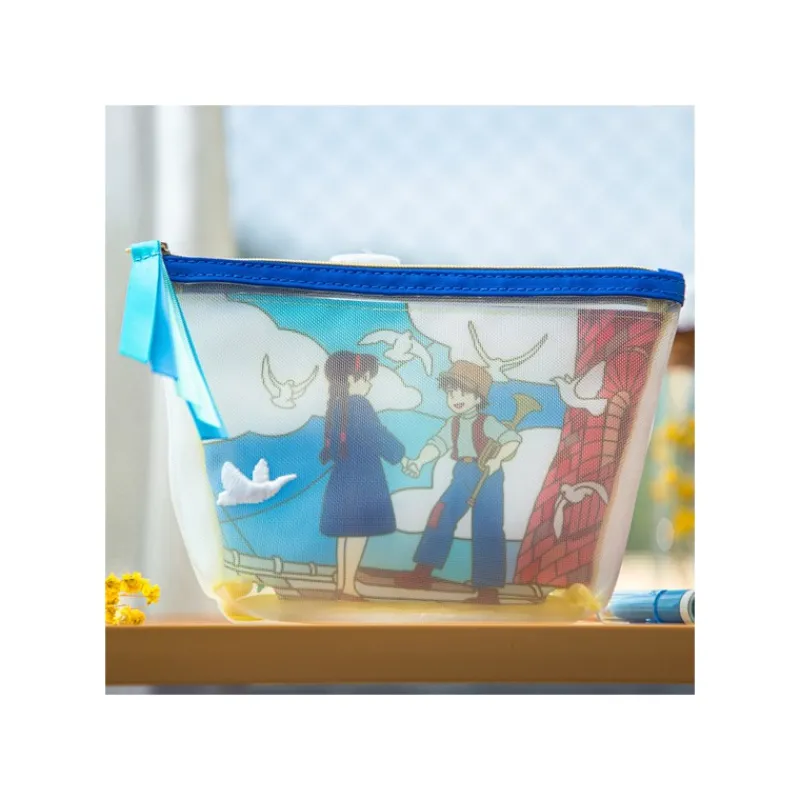 Maison Ghibli Transparent Pouch embroidered - Castle in the Sky | Accessories