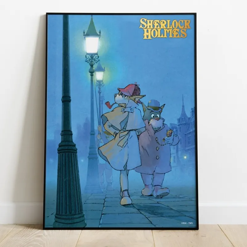 Maison Ghibli Wood Panel 02 - Holmes & Watson - Sherlock Holmes | Wall Decoration