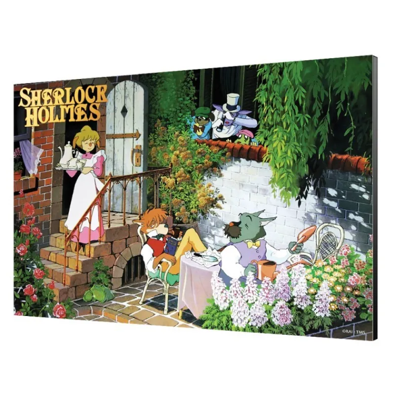 Maison Ghibli Wood Panel 03 - Tea time - Sherlock Holmes | Wall Decoration