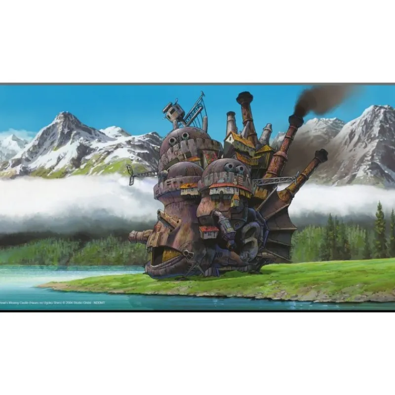 Maison Ghibli WOOD PANEL GHIBLI 05 - HOWL'S MOVING CASTLE | Wall Decoration